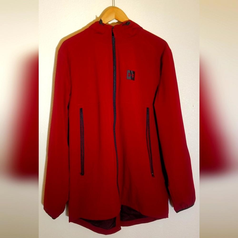 Under armor burgundy winbreaker.